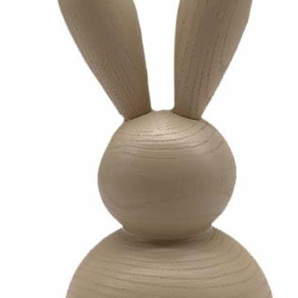 PAINTED WOOD BUNNY / K55922