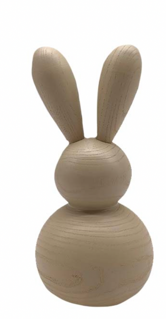 PAINTED WOOD BUNNY / K55922