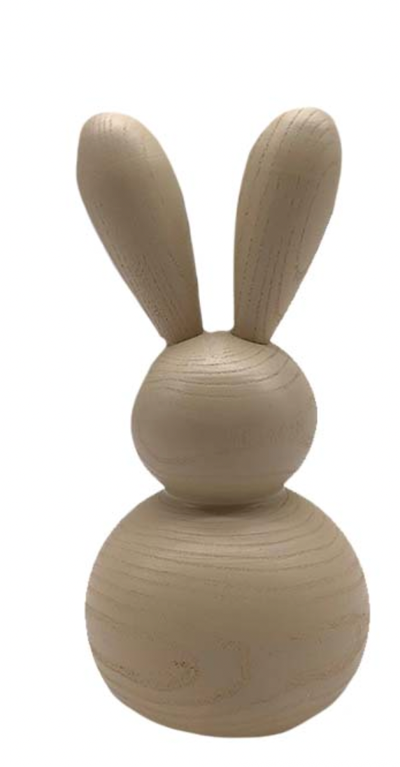 PAINTED WOOD BUNNY / K55922