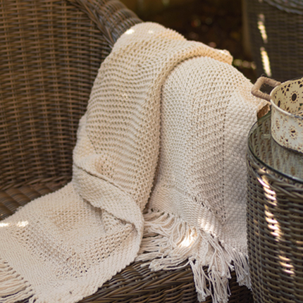 KNITTED THROW / F063