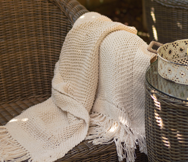 KNITTED THROW / F063