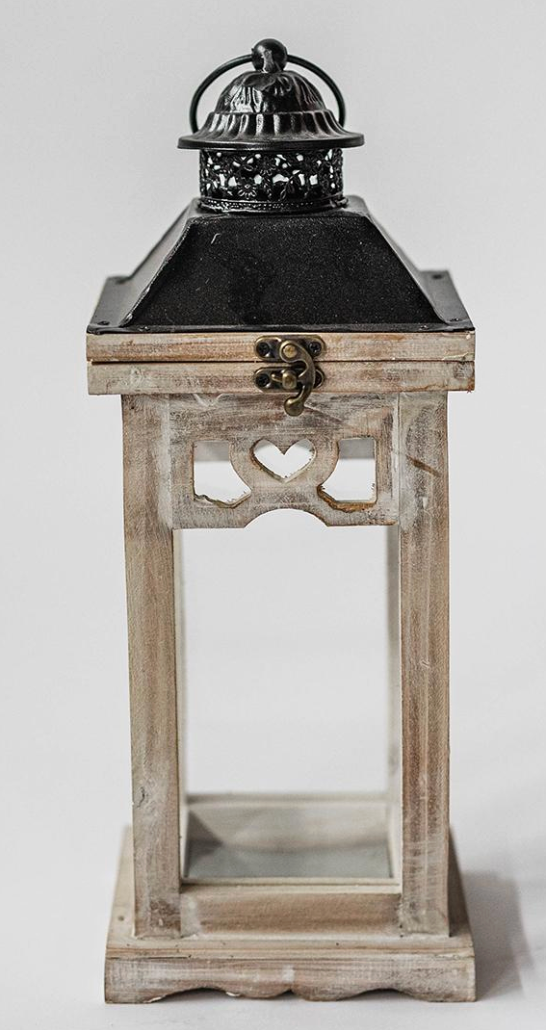 WOOD + METAL LANTERN / F184