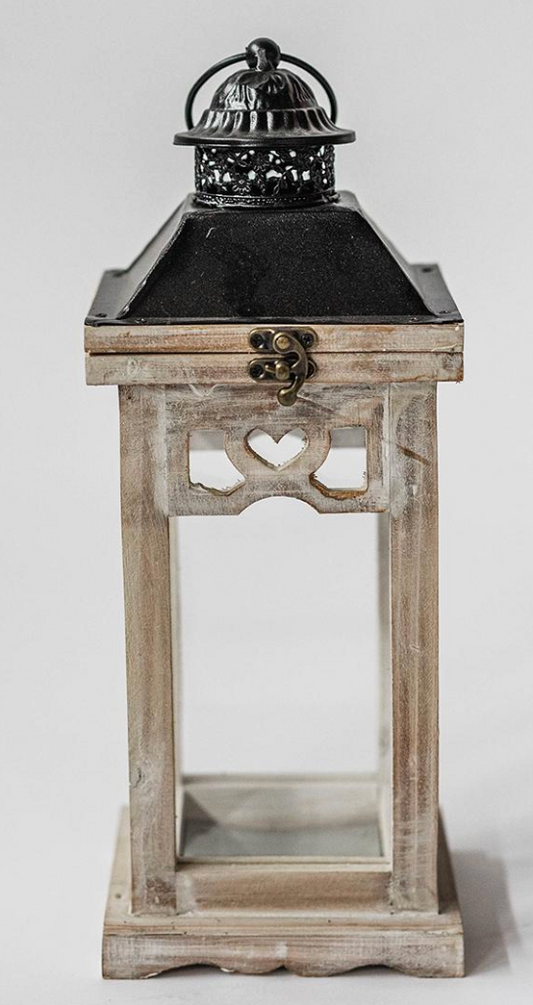 WOOD + METAL LANTERN / F184