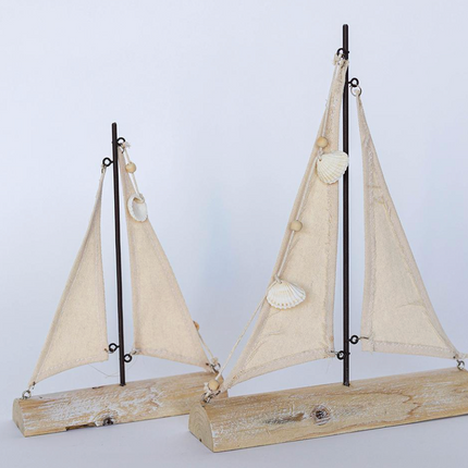 WOOD + CANVAS SAILBOAT / F614