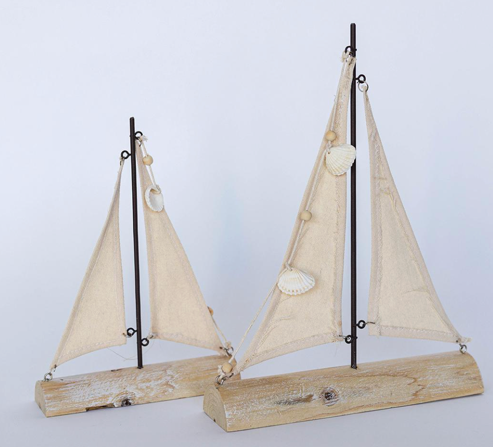 WOOD + CANVAS SAILBOAT / F614