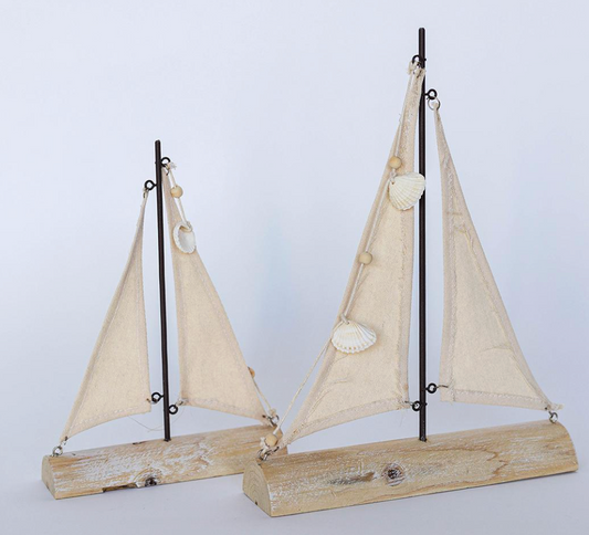 WOOD + CANVAS SAILBOAT / F614