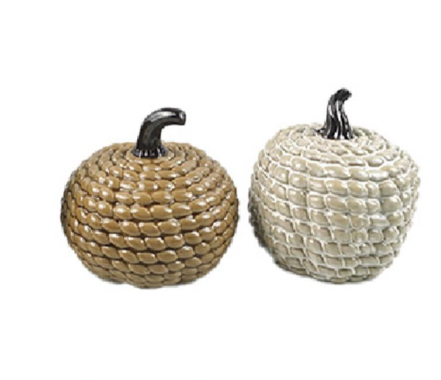 KNOTTED CERAMIC PUMPKINS / K81401