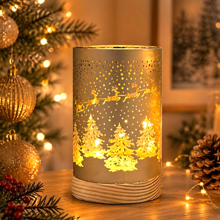 LARGE GOLD SLEIGH LED LIGHT / K43480