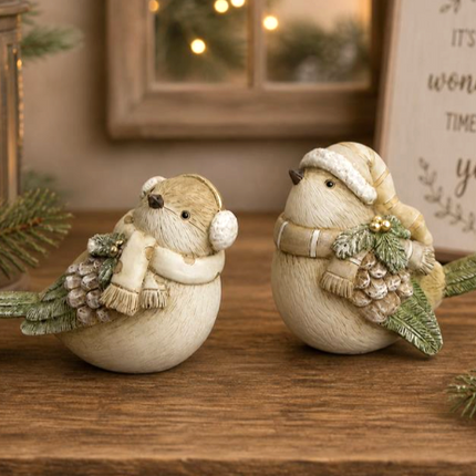 CREAM HOLIDAY BIRDS / K84902