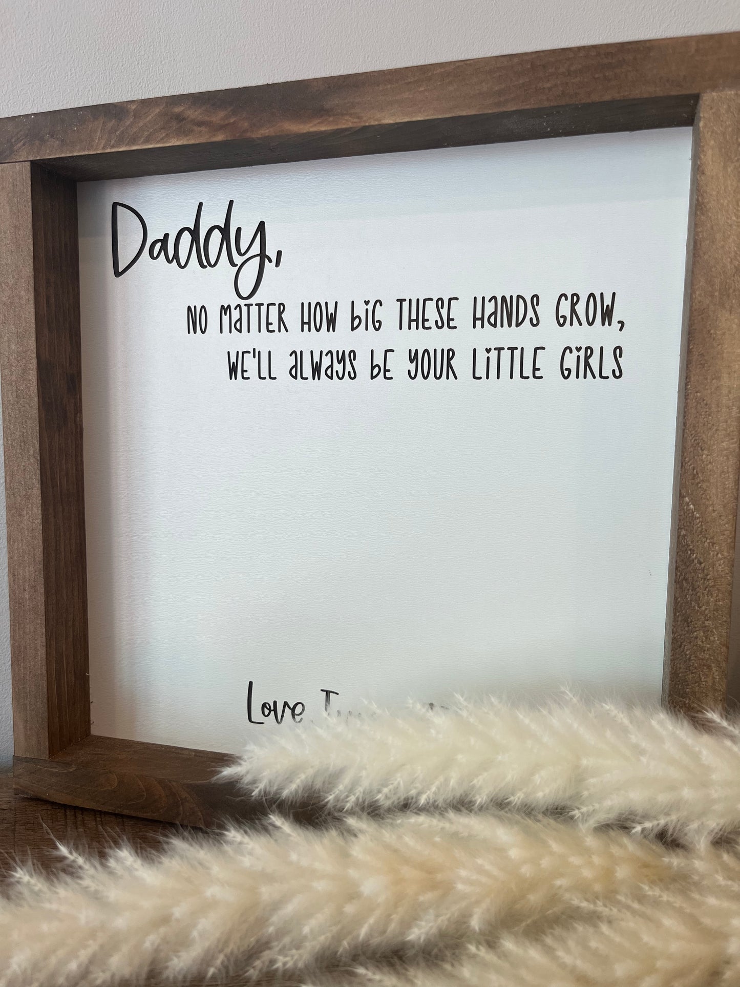 DADDY'S LITTLE GIRL / BOY FRAMED SIGN