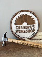 Load image into Gallery viewer, WORKSHOP SAW SIGN

