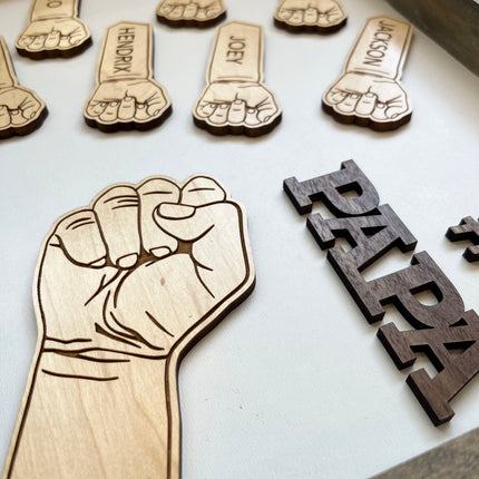 FIST BUMP FRAMED SIGN