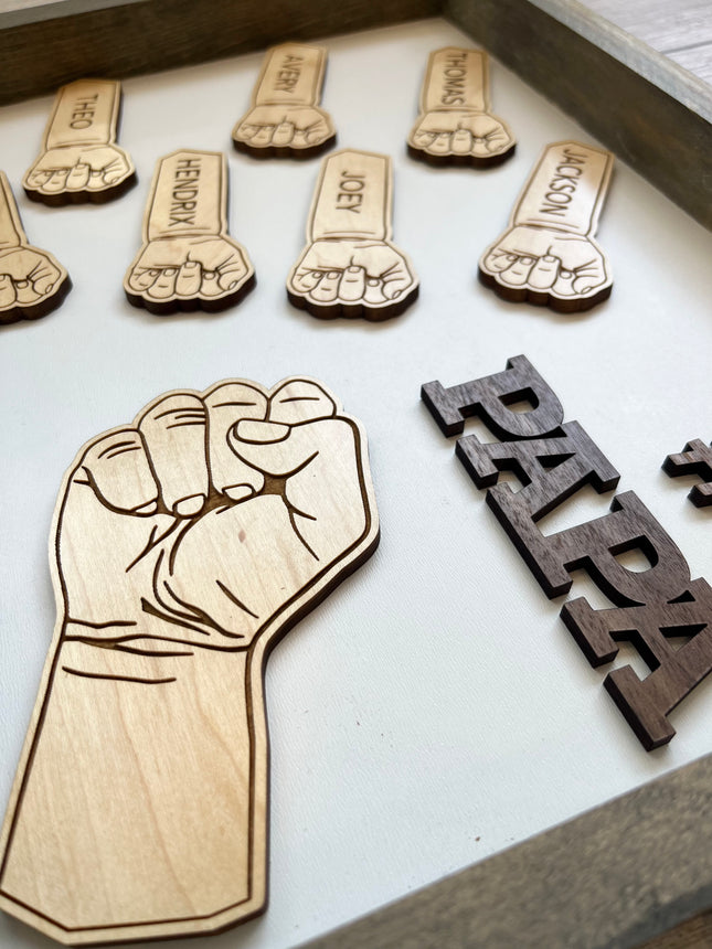 FIST BUMP FRAMED SIGN