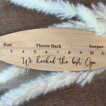 HOOKED THE BEST FISH MEASURING STICK