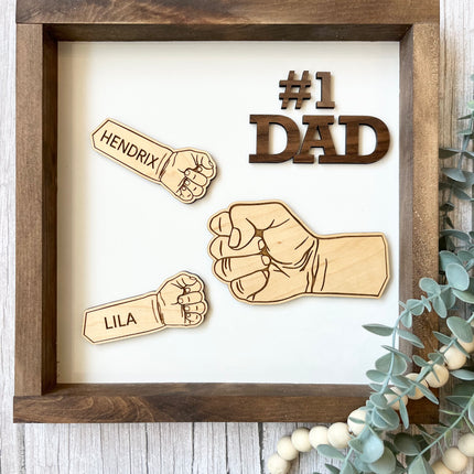FIST BUMP FRAMED SIGN