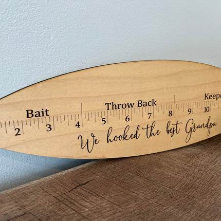 HOOKED THE BEST FISH MEASURING STICK