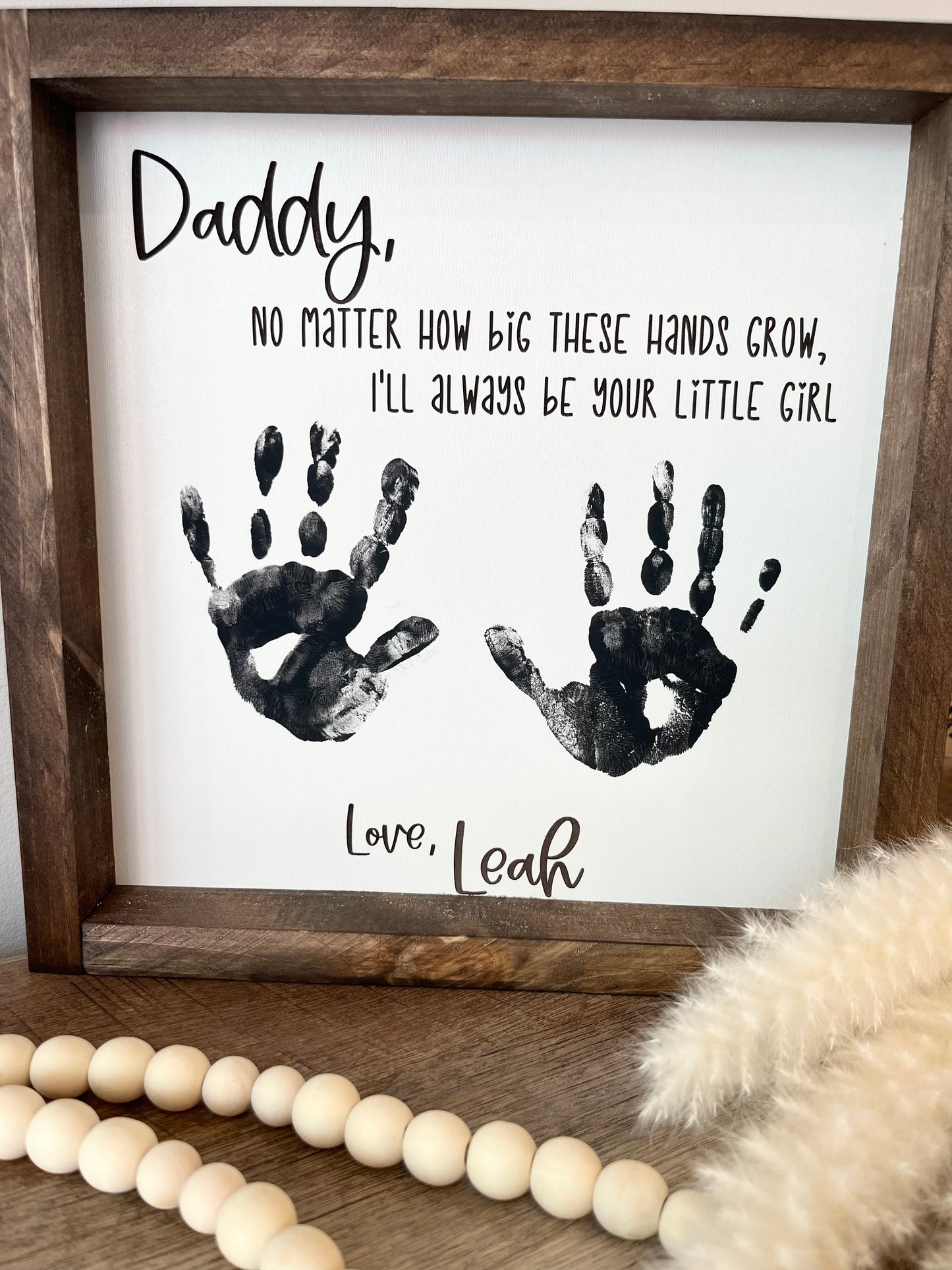 DADDY'S LITTLE GIRL / BOY FRAMED SIGN