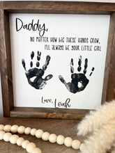 Load image into Gallery viewer, DADDY&#39;S LITTLE GIRL / BOY FRAMED SIGN
