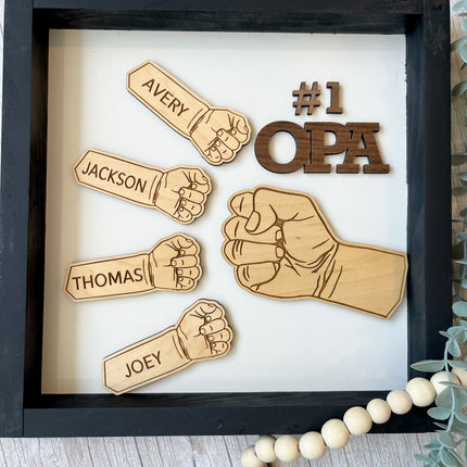 FIST BUMP FRAMED SIGN