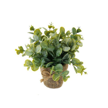 BURLAP PLANTER WITH PLANT / K17428
