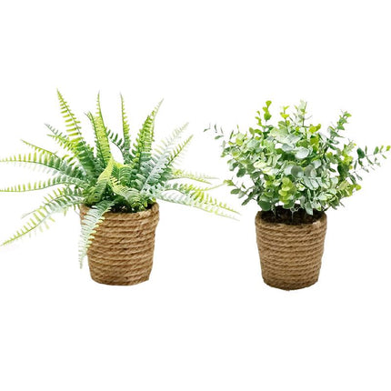 PLANT IN TWINE BASKET / K17443