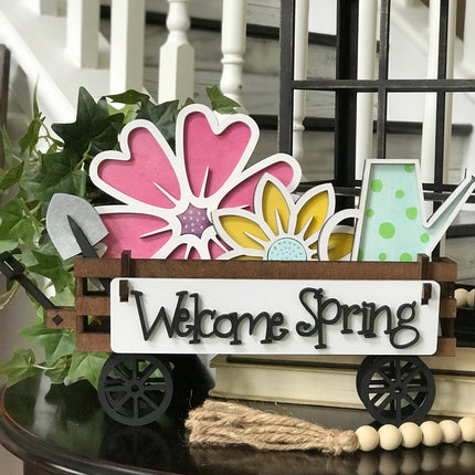 WELCOME SPRING INTERCHANGEABLE WAGON DIY