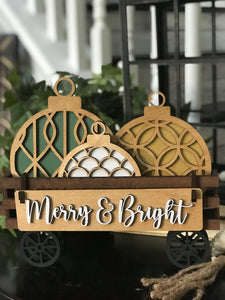 CHRISTMAS ORNAMENTS INTERCHANGEABLE WAGON DIY