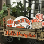 WAGON & PUMPKIN SET