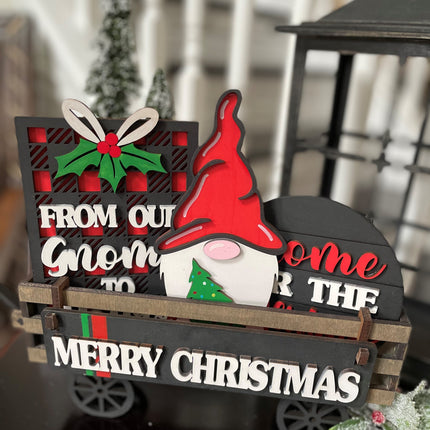 MERRY CHRISTMAS GNOME INTERCHANGEABLE WAGON DIY