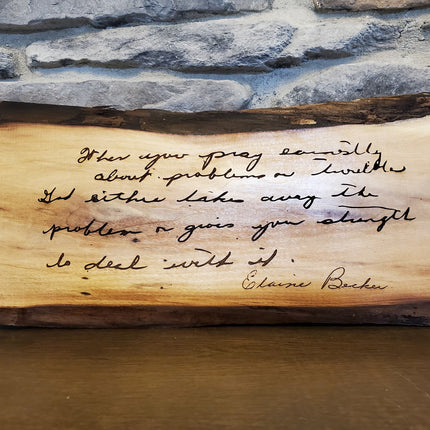 ENGRAVED LIVE EDGE