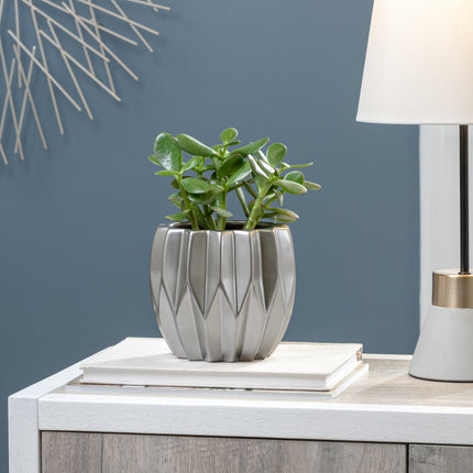 AURORA PLEATED CERAMIC POT / TT904060 *