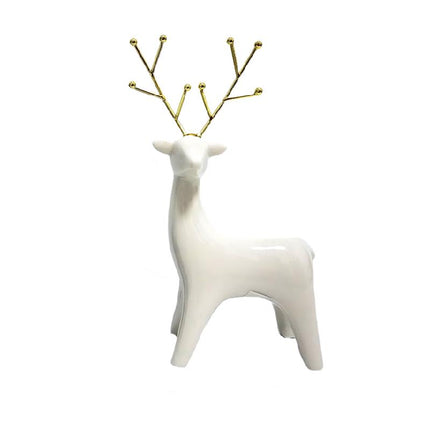 SMALL WHITE AND GOLD REINDEER / K49463