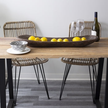 WOODEN OVAL BOWL / B509