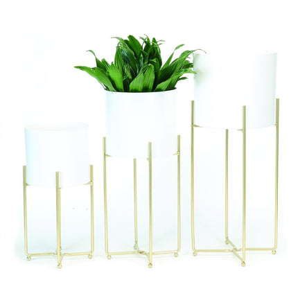 WHITE & GOLD PLANTERS / B535 *