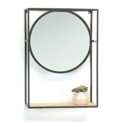 SINGLE WALL SHELF WITH MIRROR / B538
