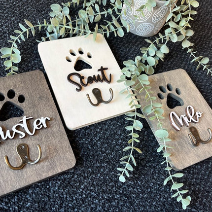 PAW CUTOUT LEASH HOLDERS