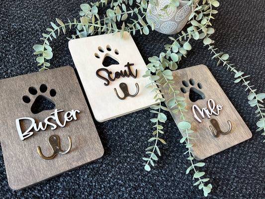 PAW CUTOUT LEASH HOLDERS