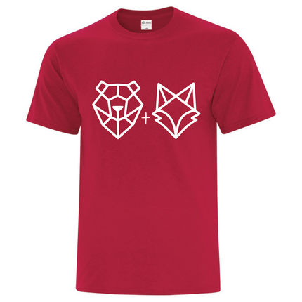 CANUCK RED TEE - BEAR + FOX