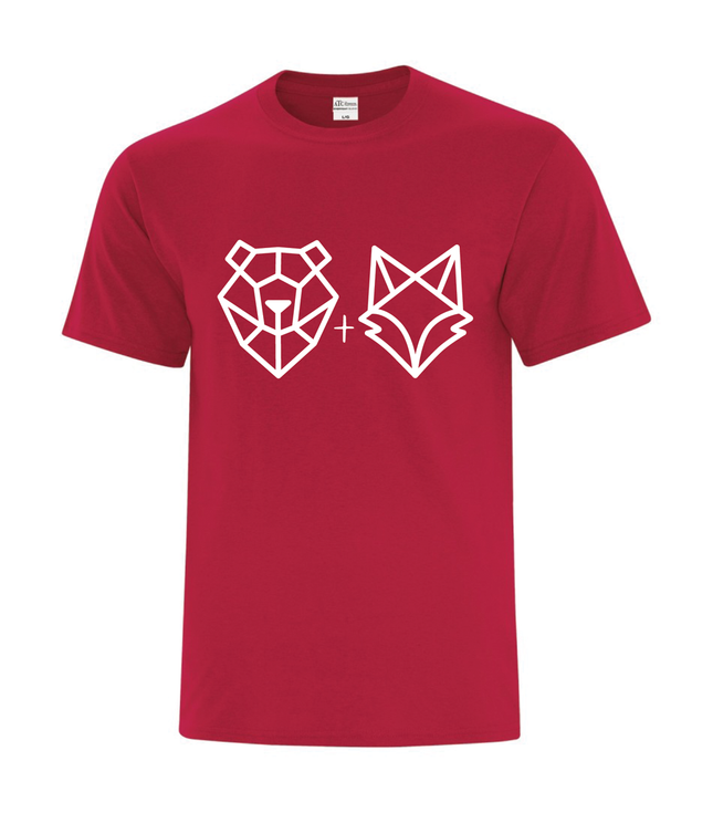 CANUCK RED TEE - BEAR + FOX