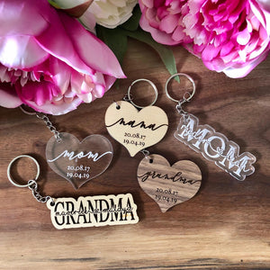 MOM / GRANDMA / NANA KEYCHAIN