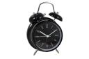 BLACK TWIN BELL ALARM CLOCK / S402 *