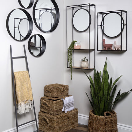 SINGLE WALL SHELF WITH MIRROR / B538