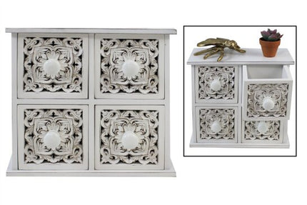 RUSTIC ORNATE 4 DRAWERS / S362 *