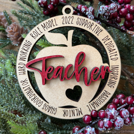 LAYERED TEACHER ORNAMENT