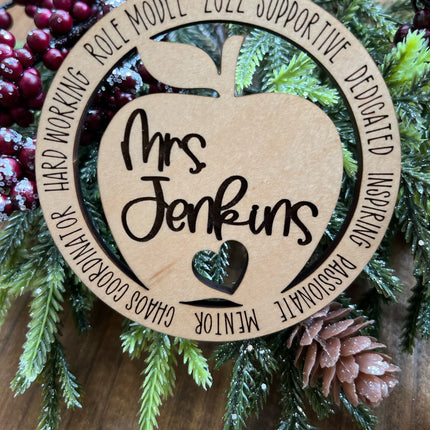 ENGRAVED TEACHER ORNAMENT