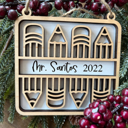 PERSONALIZED PENCIL ORNAMENT