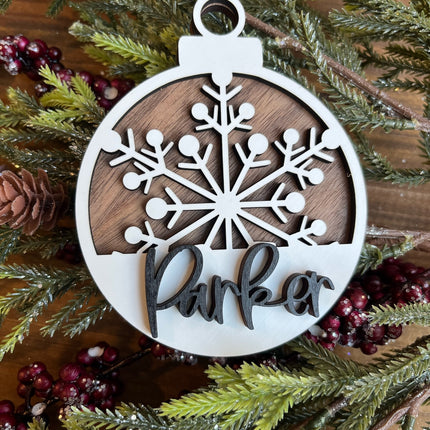 SNOWFLAKE NAME ORNAMENT