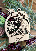 Load image into Gallery viewer, PERSONALIZED HOCKEY PLAYER ORNAMENT
