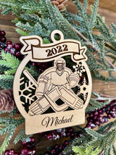 Load image into Gallery viewer, PERSONALIZED HOCKEY PLAYER ORNAMENT
