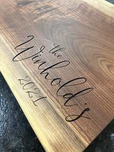 CHARCUTERIE BOARD (ENGRAVED) 12" - 18"